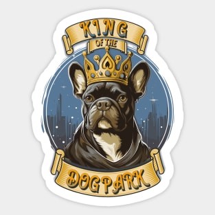 Cute French Bulldog King of the Dog Park graphic for dog lover dog mom dog dad Funny Dog Frenchie Sticker